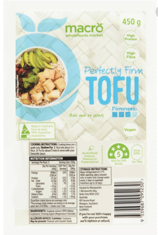 Firm Tofu by Macro Ratings & Reviews | Buy Vegan