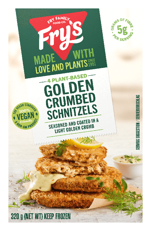 Golden Crumbed Schnitzels by Fry's | Buy Vegan
