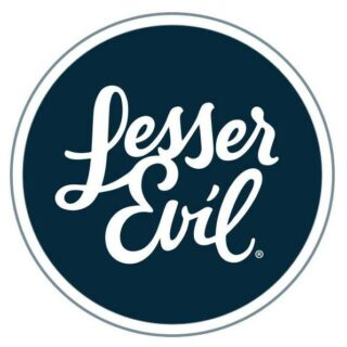 Lesser Evil Logo Buy Vegan