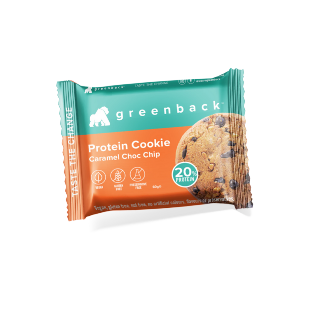 GBK0007-GREENBACKPACKAGING_COOKIE-CARAMEL-CARAMELCHOC-CHIP_JUST_FRONT_V2_1500x